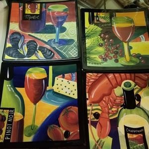 4 - 2003 Mary Naylor Handpainted Ceramic Wine Wall